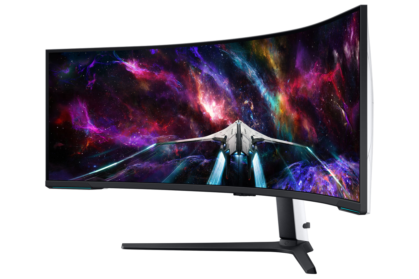 Samsung LS57CG950NLXZX monitor de computadora 144.8 cm (57") 7680 x 2160 Pixeles Dual UHD LED Negro, Blanco