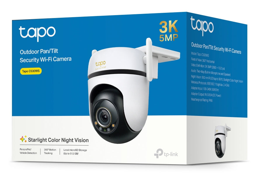 TP-Link TAPO C530WS cámara de vigilancia Torreta Cámara de seguridad IP Exterior 2880 x 1620 Pixeles Pared