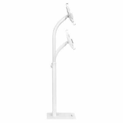 Soporte de Suelo Manhattan Antirrobo para Tablet/iPad 7.9" a 11" Altura 790 a 1190mm Color Blanco