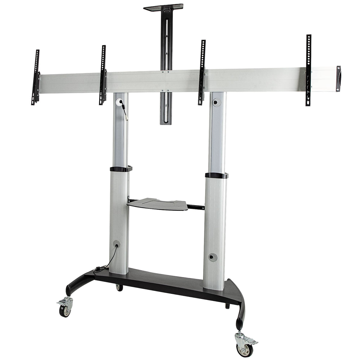 StarTech.com STNDMTVDUO soporte para TV 152.4 cm (60") Negro, Plata