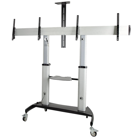 StarTech.com STNDMTVDUO soporte para TV 152.4 cm (60") Negro, Plata