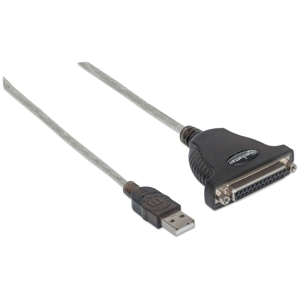 Manhattan 336581 cable paralelo Negro, Plata 1.8 m