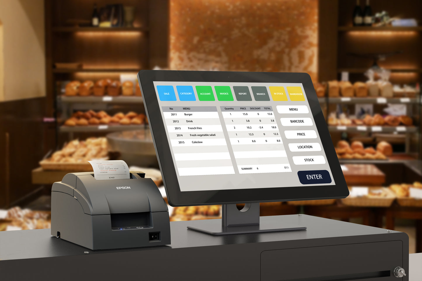 Epson TM-U220IIB Alámbrico Matriz de punto Impresora de TPV