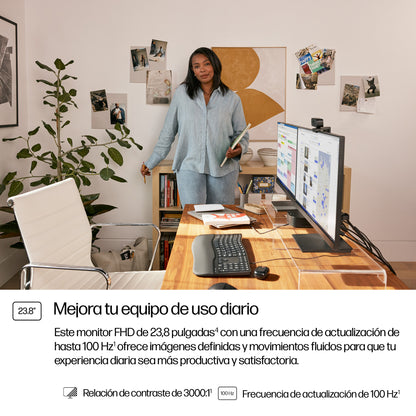 HP Series 3 Pro 23.8 inch FHD Monitor - 324pv monitor de computadora 60.5 cm (23.8") 1920 x 1080 Pixeles Full HD LCD Negro