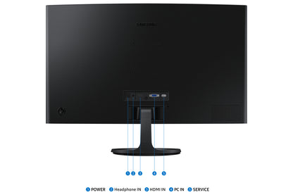 Samsung LS27D360GALXZX monitor de computadora 68.6 cm (27") 1920 x 1080 Pixeles Full HD LED Negro
