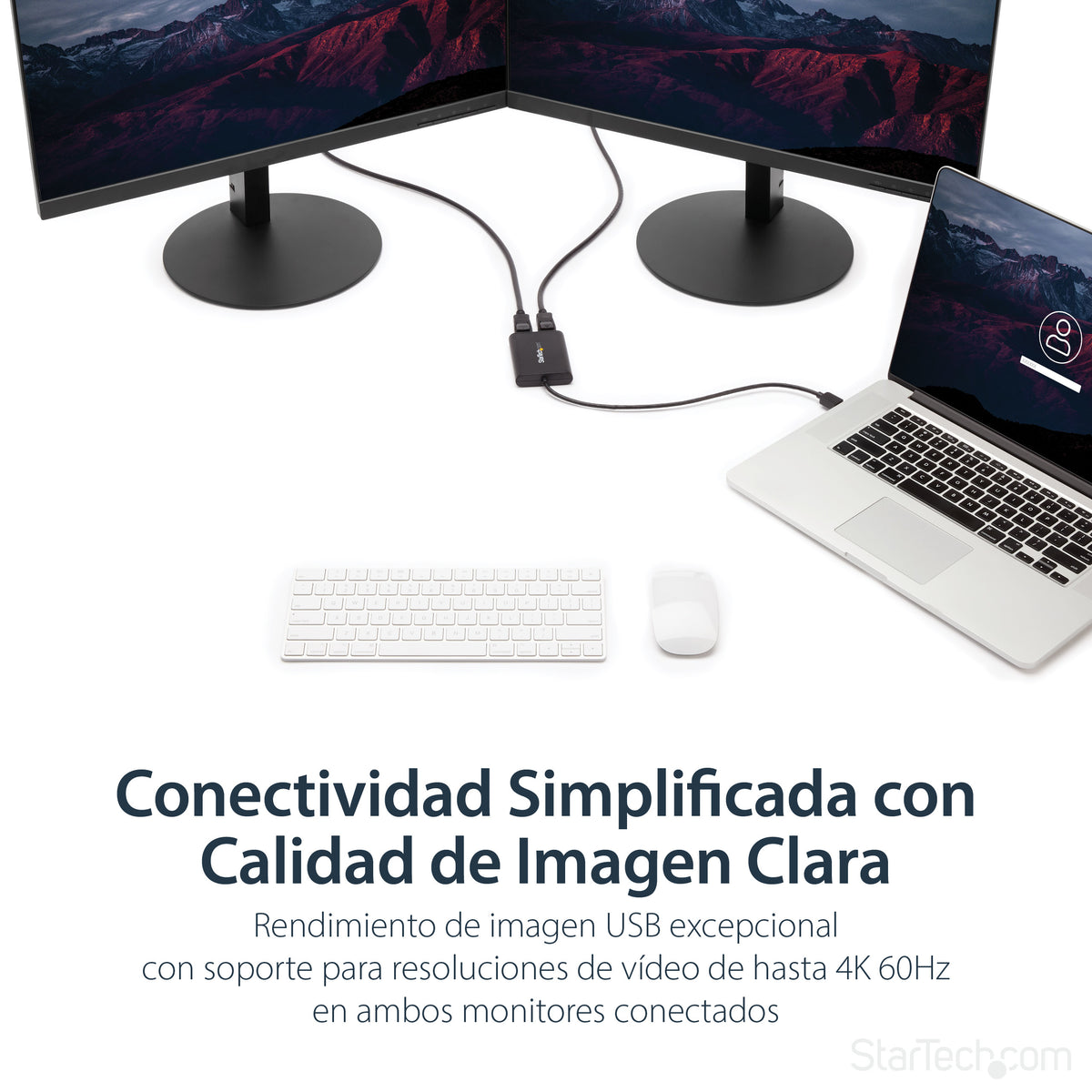 StarTech.com USB32DP24K60 adaptador gráfico USB 4096 x 2160 Pixeles Negro