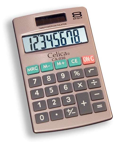 CALCULADORA CELICA CA-036 BOLSILLO 8 DIGITOS+CARTERA