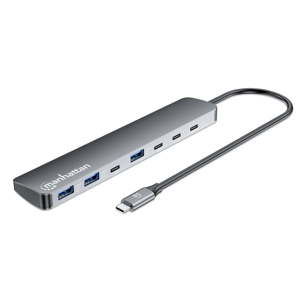 Manhattan 181167 base para laptop o replicador de puertos Alámbrico USB 3.2 Gen 2 (3.1 Gen 2) Type-C Gris