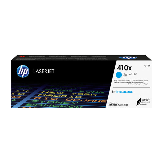 Toner HP LaserJet 410X Cian Alto Rendimiento