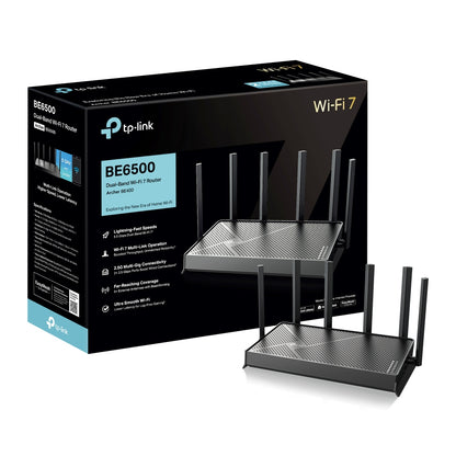 TP-Link Archer BE400 router inalámbrico 2.5 Gigabit Ethernet Doble banda (2,4 GHz / 5 GHz) Negro