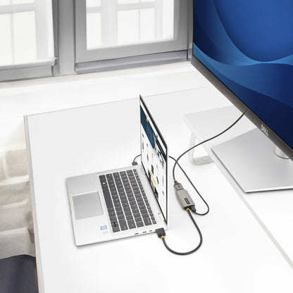 StarTech.com 148B-HDMI-DP-8K adaptador de cable de vídeo 0.3 m HDMI Tipo A (Estándar) DisplayPort Negro, Plata