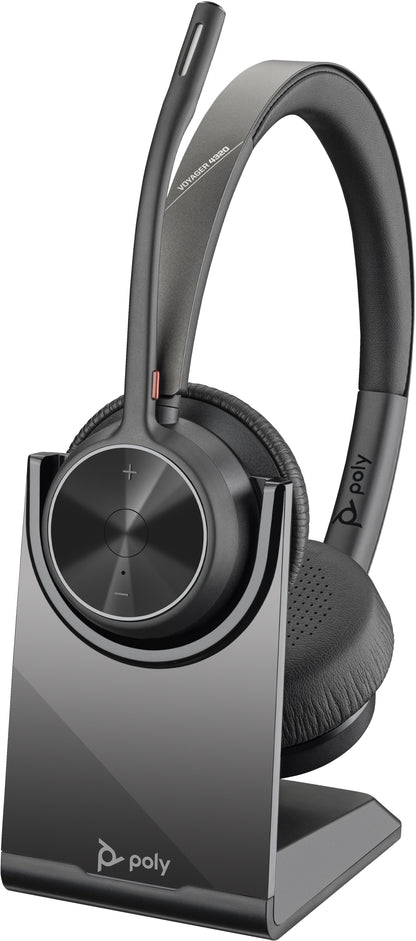 HP Poly Voyager 4320 USB-C Headset +BT700 dongle +Charging Stand Inalámbrico y alámbrico Diadema Llamadas/Música USB Tipo C Bluetooth Base de carga Negro