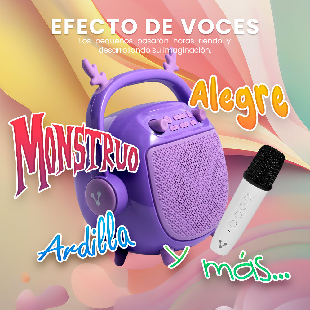 Bocina Vorago BSP-205 Bluetooth MSD/USB/3.5mm Microfono con Modos de Voz Color Purpura