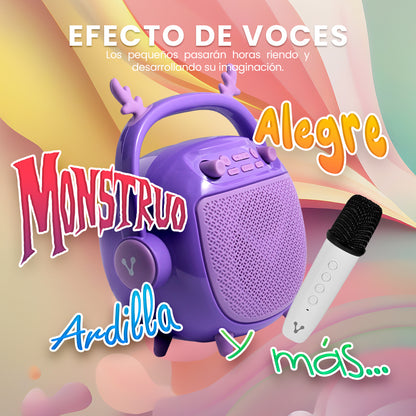 Bocina Vorago BSP-205 Bluetooth MSD/USB/3.5mm Microfono con Modos de Voz Color Purpura