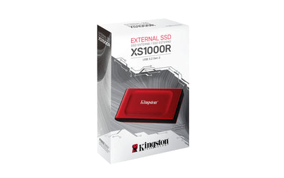 Unidad de Estado Solido SSD Kingston Externo XS1000 1TB USB Color Rojo