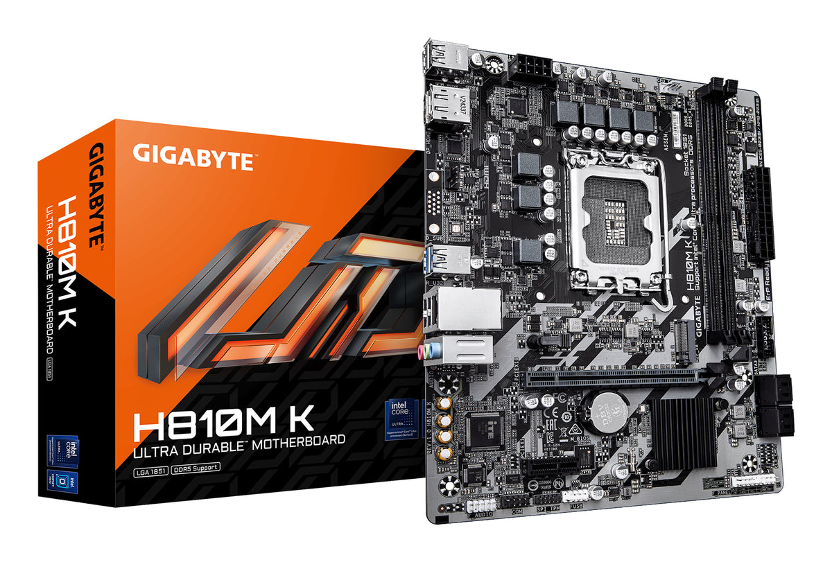 Tarjeta Madre Gigabyte H810M K Micro-ATX 1851 128GB 2xDDR5 HDMI/DP