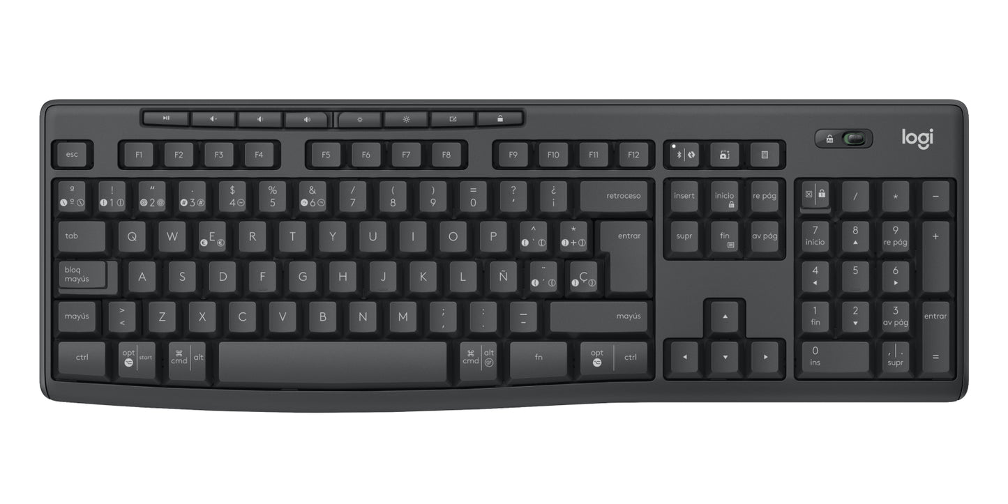 Logitech 920-012063 teclado Ratón incluido Oficina Bluetooth QWERTY Español Grafito