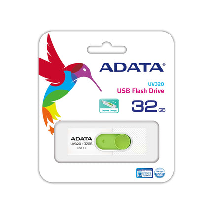 ADATA UV320 unidad flash USB 32 GB USB tipo A 3.2 Gen 1 (3.1 Gen 1) Verde, Blanco