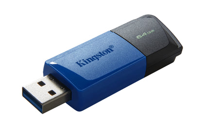 Memoria USB Kingston DataTraveler Exodia M 64GB USB 3.2 Gen1 Color Negro-Azul