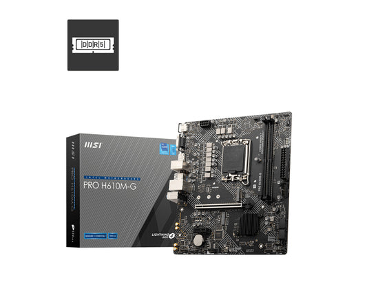 Tarjeta Madre MSI PRO H610M-G Micro-ATX LGA 1700 Intel H610 96GB DDR5 HDMI/DP para Intel