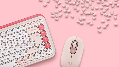 Logitech 920-013053 teclado Ratón incluido Universal Bluetooth QWERTY Español Rosa