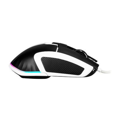 Mouse Game Factor MOG602 Click Láser Pixart 3370 19000 dpi 8 Botones Iluminación RGB Color Negro