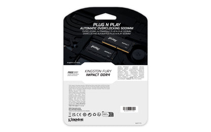 Kingston Technology FURY Impact módulo de memoria 32 GB 1 x 32 GB DDR4 3200 MT/s 260-pin SO-DIMM
