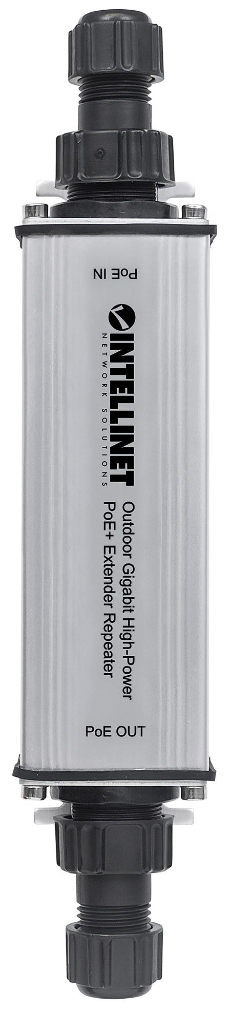 Intellinet 561211 extensor de red Repetidor de red Negro, Gris 10, 100, 1000 Mbit/s