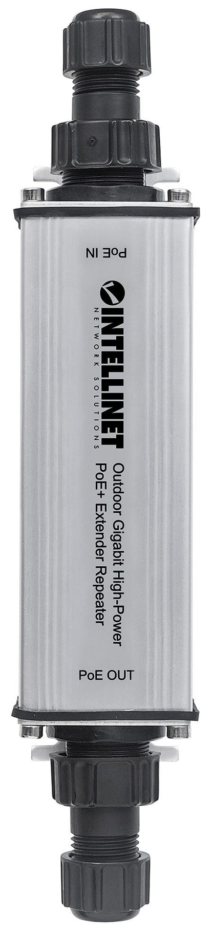 Intellinet 561211 extensor de red Repetidor de red Negro, Gris 10, 100, 1000 Mbit/s