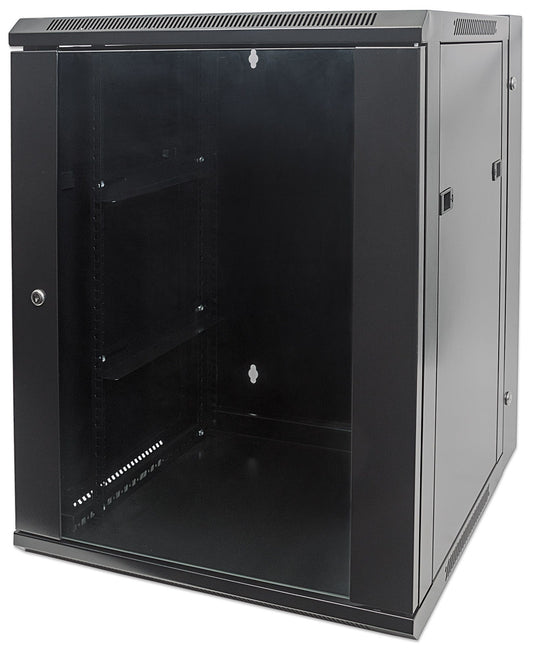 Intellinet 712019 armario rack 15U Bastidor de pared Negro