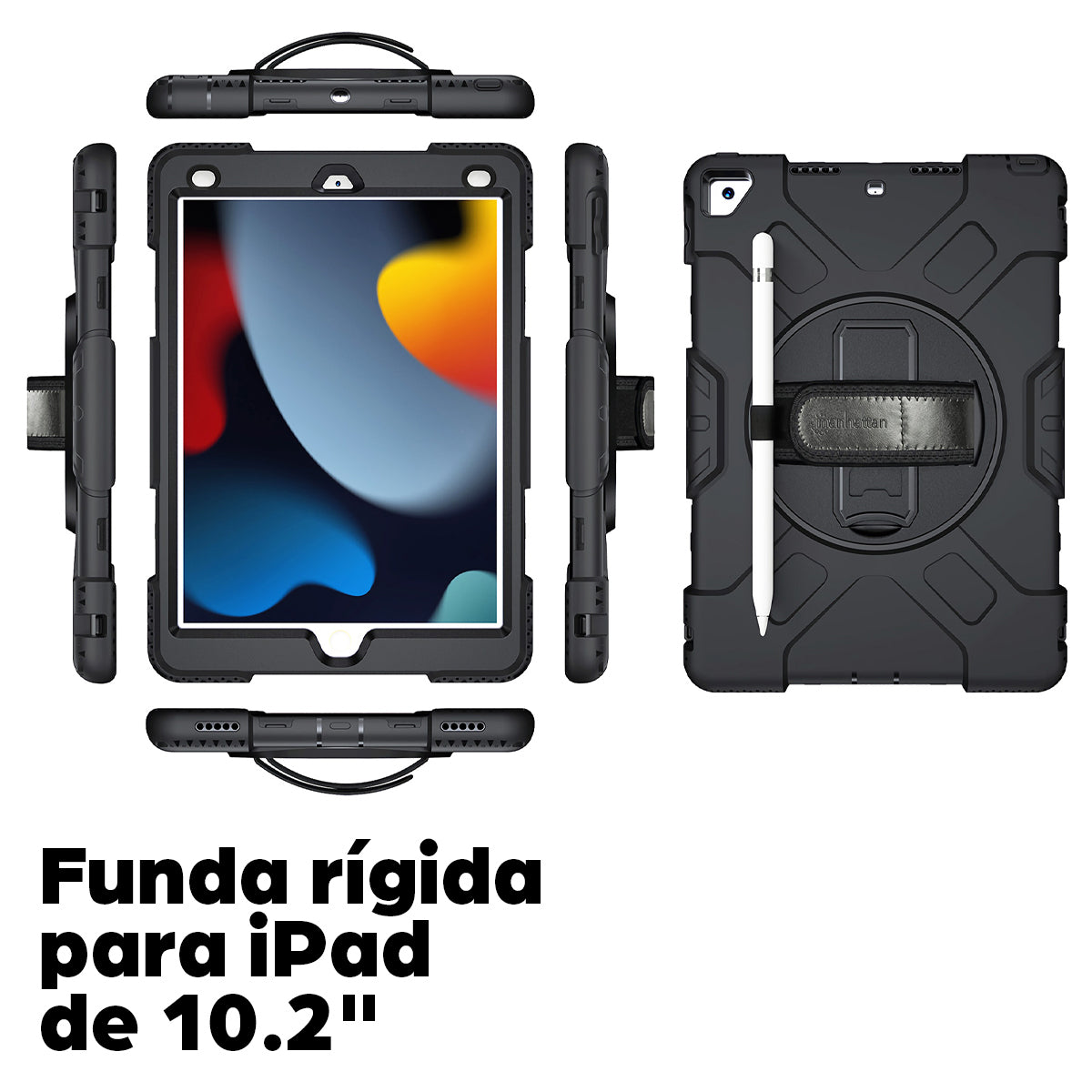 Funda de uso rudo Manhattan iPad 10.2 (8va 9va gen)