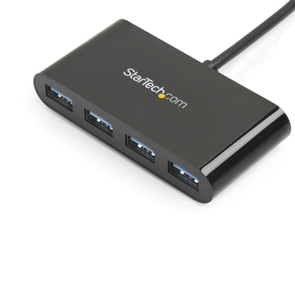 StarTech.com HB30C4AB nodo concentrador USB 3.2 Gen 1 (3.1 Gen 1) Type-C 5000 Mbit/s Negro