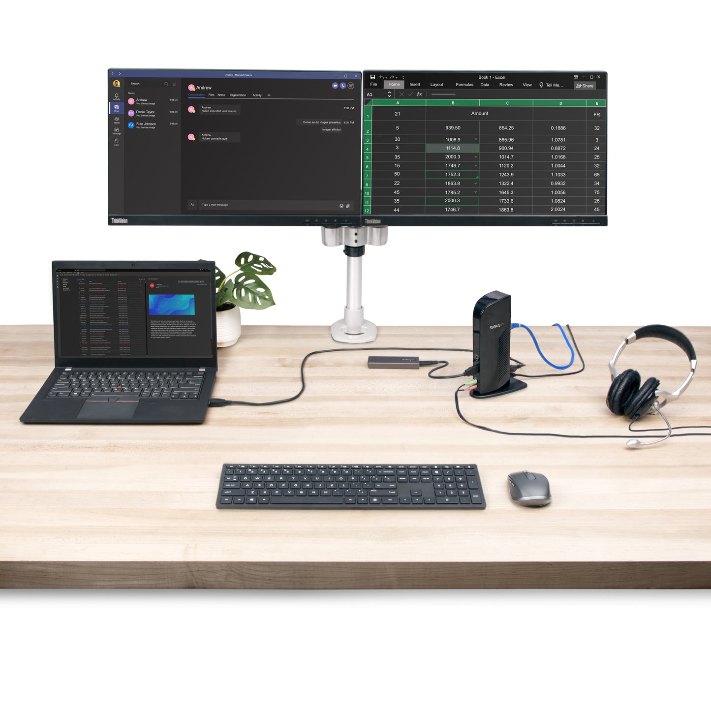 StarTech.com USB3SDOCKHD base para laptop o replicador de puertos Alámbrico USB 3.2 Gen 1 (3.1 Gen 1) Type-B Negro