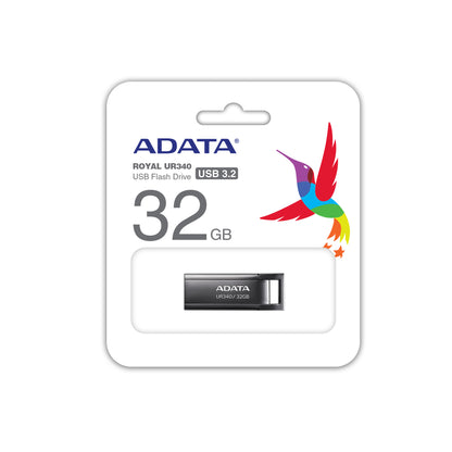 MEMORIA USB ADATA UR340 32GB USB 3.2 LECTURA 100 MBS NEGRO