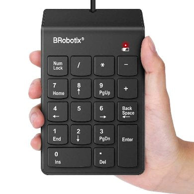 BRobotix 963234 teclado numérico Computadora portátil USB Negro
