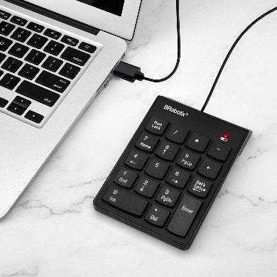 BRobotix 963234 teclado numérico Computadora portátil USB Negro