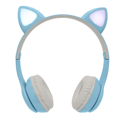 Diadema Perfect Choice Catto Inalámbrica con Luz para Niños Color Azul