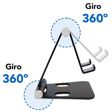 BRobotix 963807 soporte Soporte activo para teléfono móvil Teléfono móvil/smartphone, Tablet/UMPC Negro