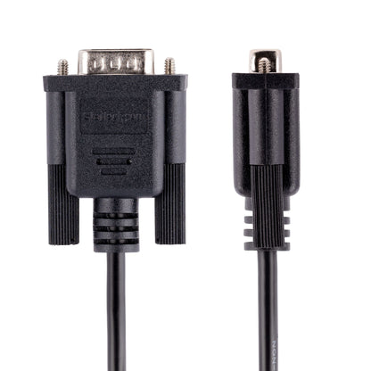 StarTech.com 9FMNM-3M-RS232-CABLE cable serial Negro DB-9