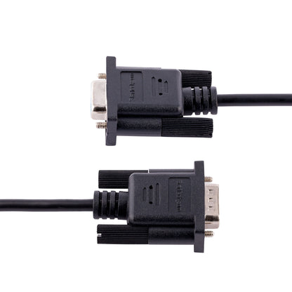 StarTech.com 9FMNM-3M-RS232-CABLE cable serial Negro DB-9