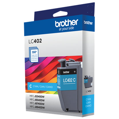 Brother LC402CS cartucho de tinta 1 pieza(s) Original Rendimiento estándar Cian