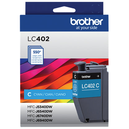 Brother LC402CS cartucho de tinta 1 pieza(s) Original Rendimiento estándar Cian