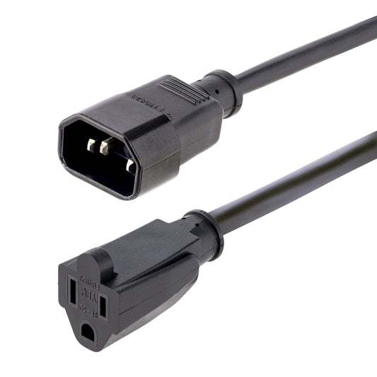 StarTech.com 1415R-3F-POWER-CORD cable de alimentación Negro Acoplador C14