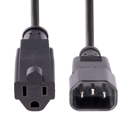 StarTech.com 1415R-3F-POWER-CORD cable de alimentación Negro Acoplador C14