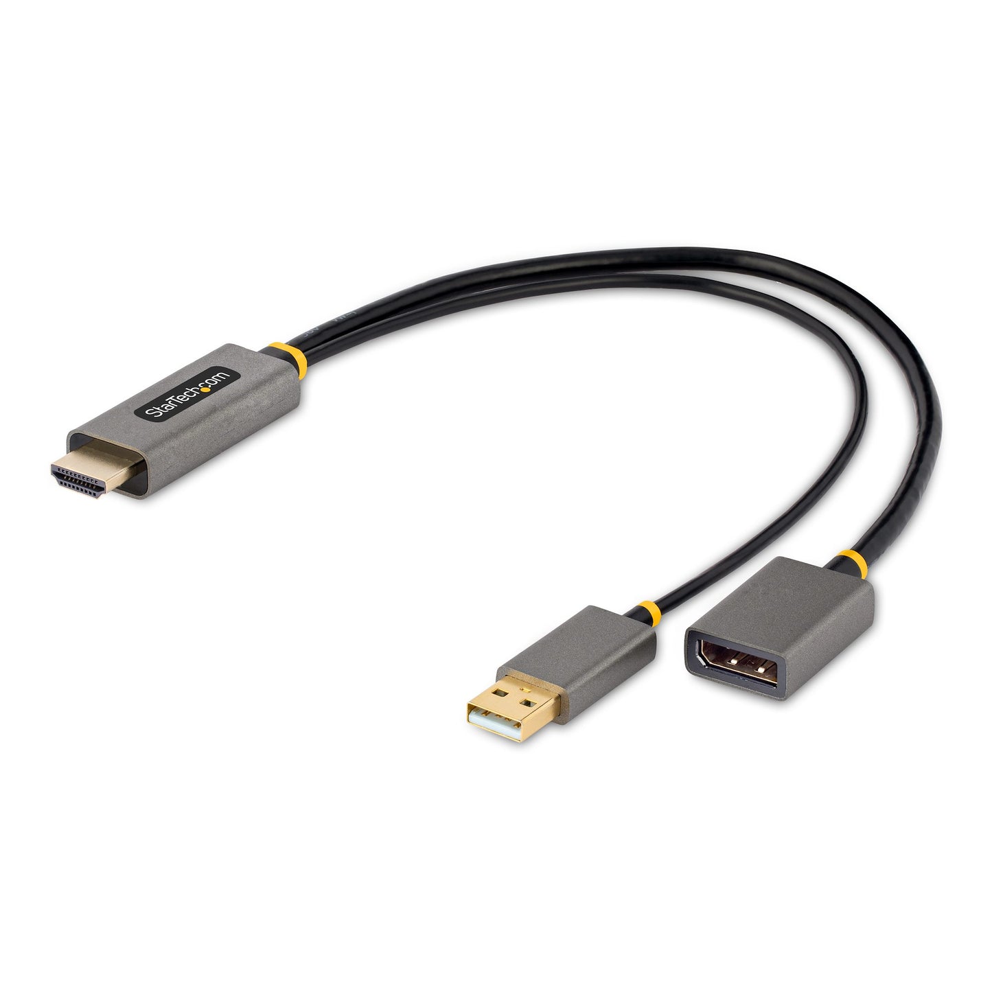 StarTech.com 128-HDMI-DISPLAYPORT adaptador de cable de vídeo 0.3 m HDMI Tipo A (Estándar) Negro, Gris