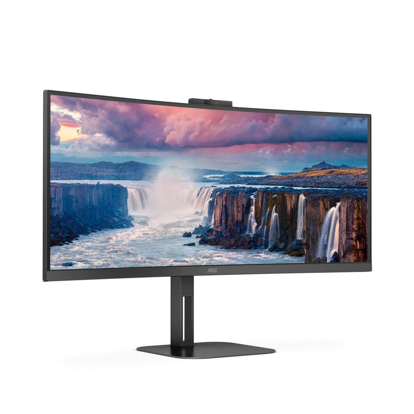 Monitor AOC 34" Professional Curvo VA 1500-R 3440x1440 HDMI DP USB-C DP AltMode 100hz 1ms USB Hub Windows Hello We