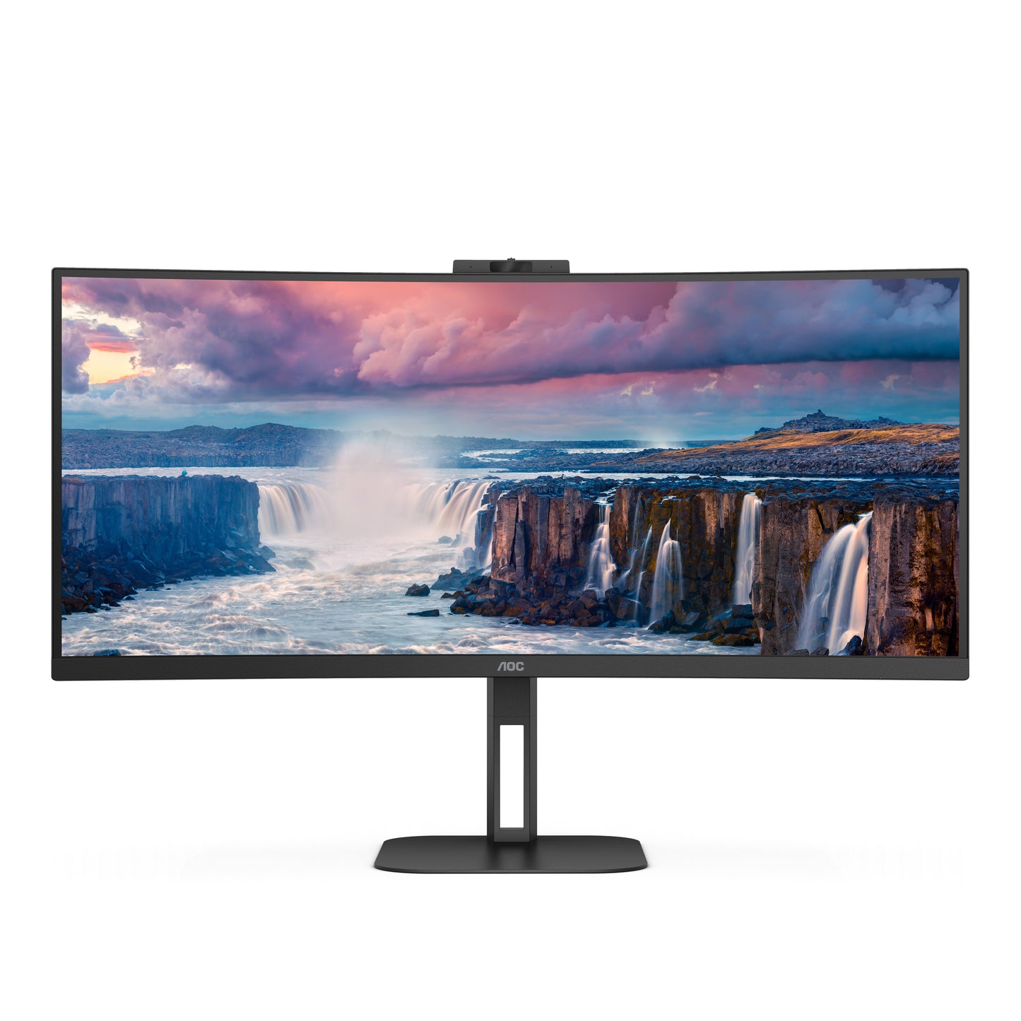 Monitor AOC 34" Professional Curvo VA 1500-R 3440x1440 HDMI DP USB-C DP AltMode 100hz 1ms USB Hub Windows Hello We