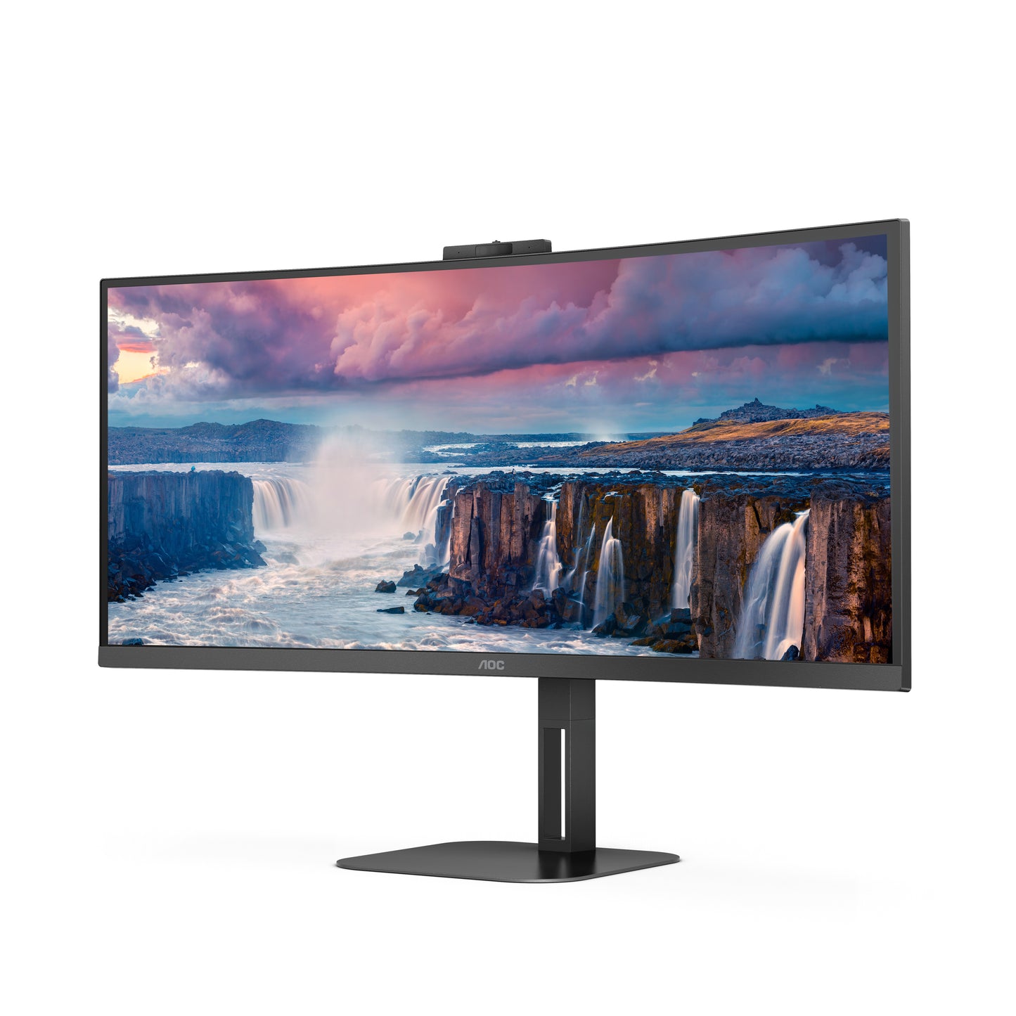 Monitor AOC 34" Professional Curvo VA 1500-R 3440x1440 HDMI DP USB-C DP AltMode 100hz 1ms USB Hub Windows Hello We