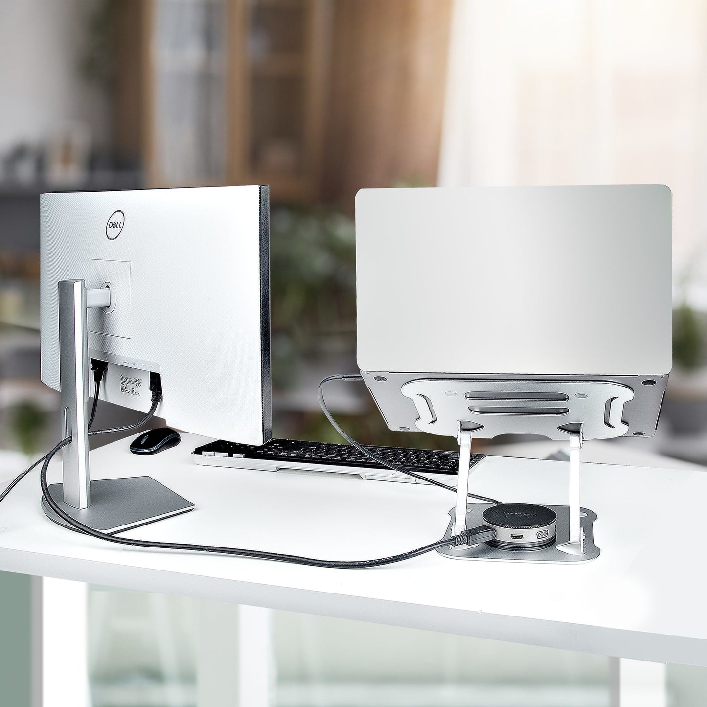 StarTech.com ADJ-LAPTOP-RISER soporte para laptop Soporte para computadora portátil Plata