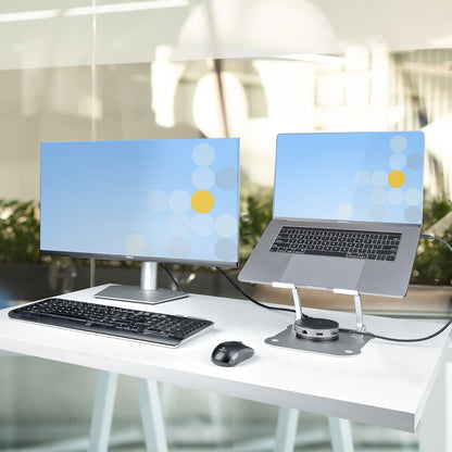 StarTech.com ADJ-LAPTOP-RISER soporte para laptop Soporte para computadora portátil Plata